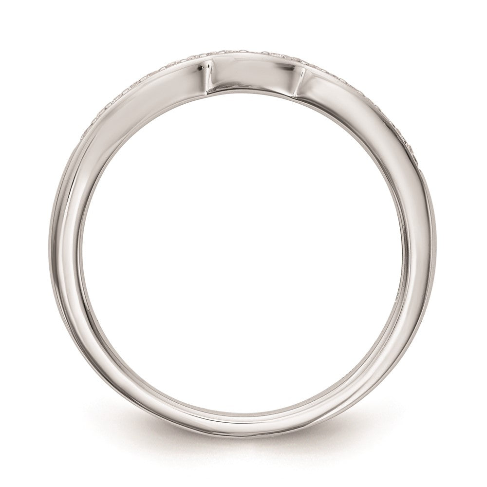 Ehering aus 14K Weißgold mit natürlichen Diamanten