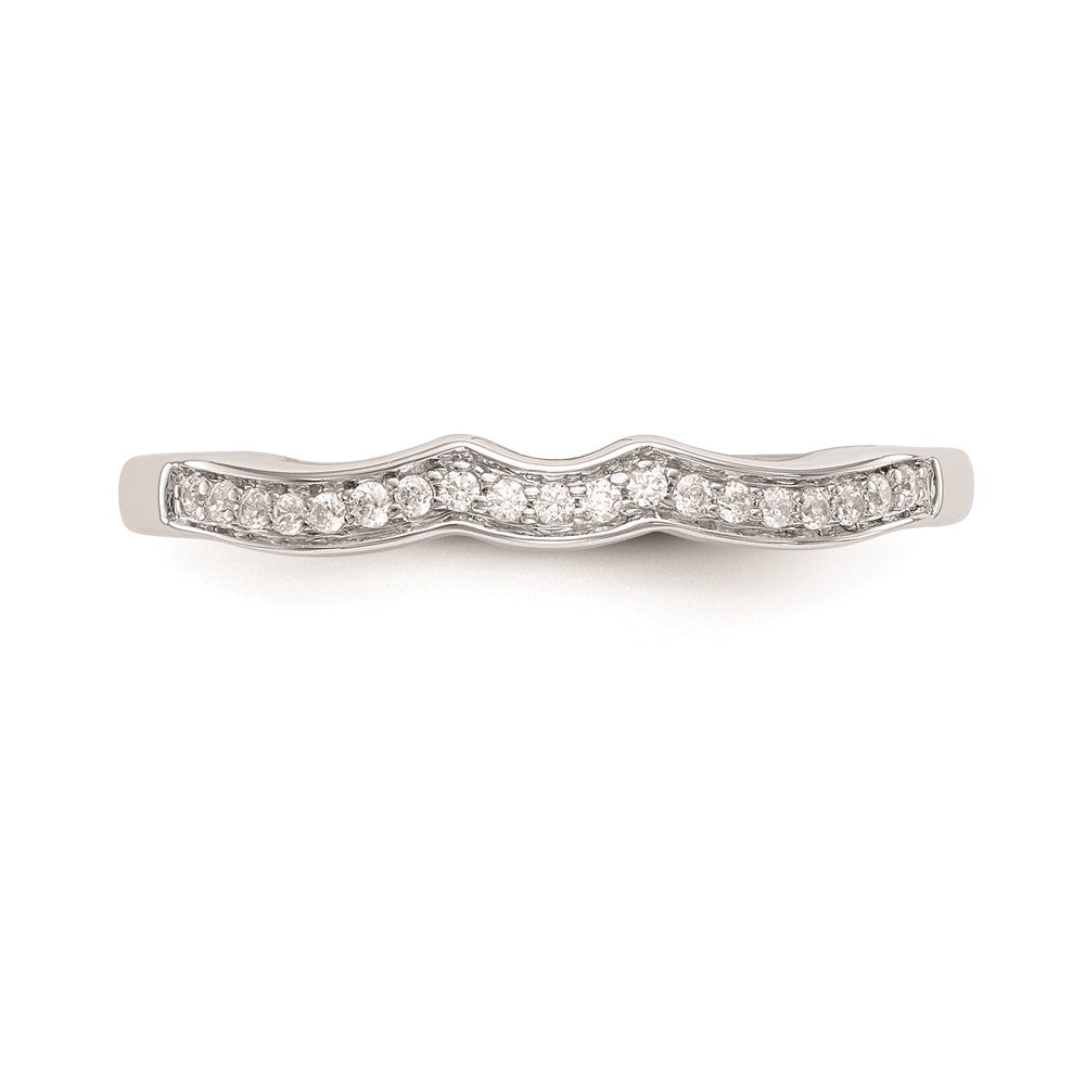 Ehering aus 14K Weißgold mit natürlichen Diamanten