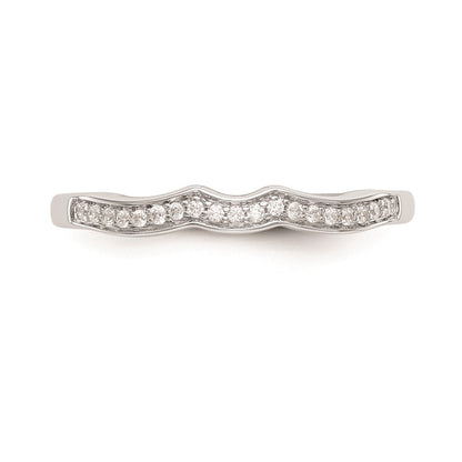 Ehering aus 14K Weißgold mit natürlichen Diamanten