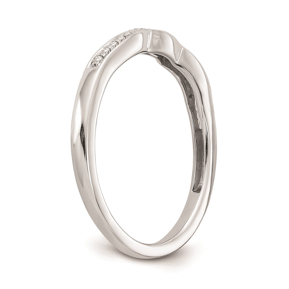 Ehering aus 14K Weißgold mit natürlichen Diamanten