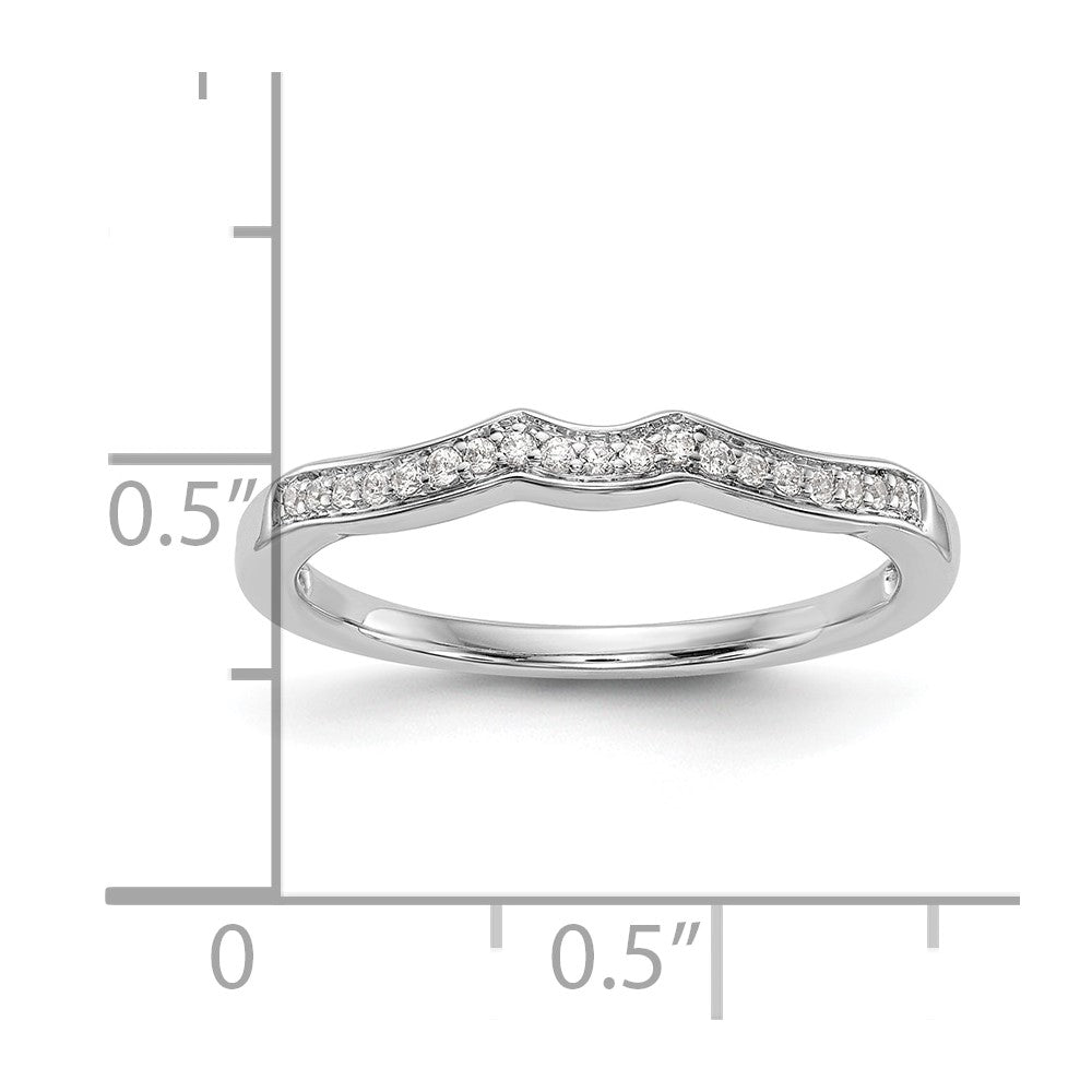 Ehering aus 14K Weißgold mit natürlichen Diamanten