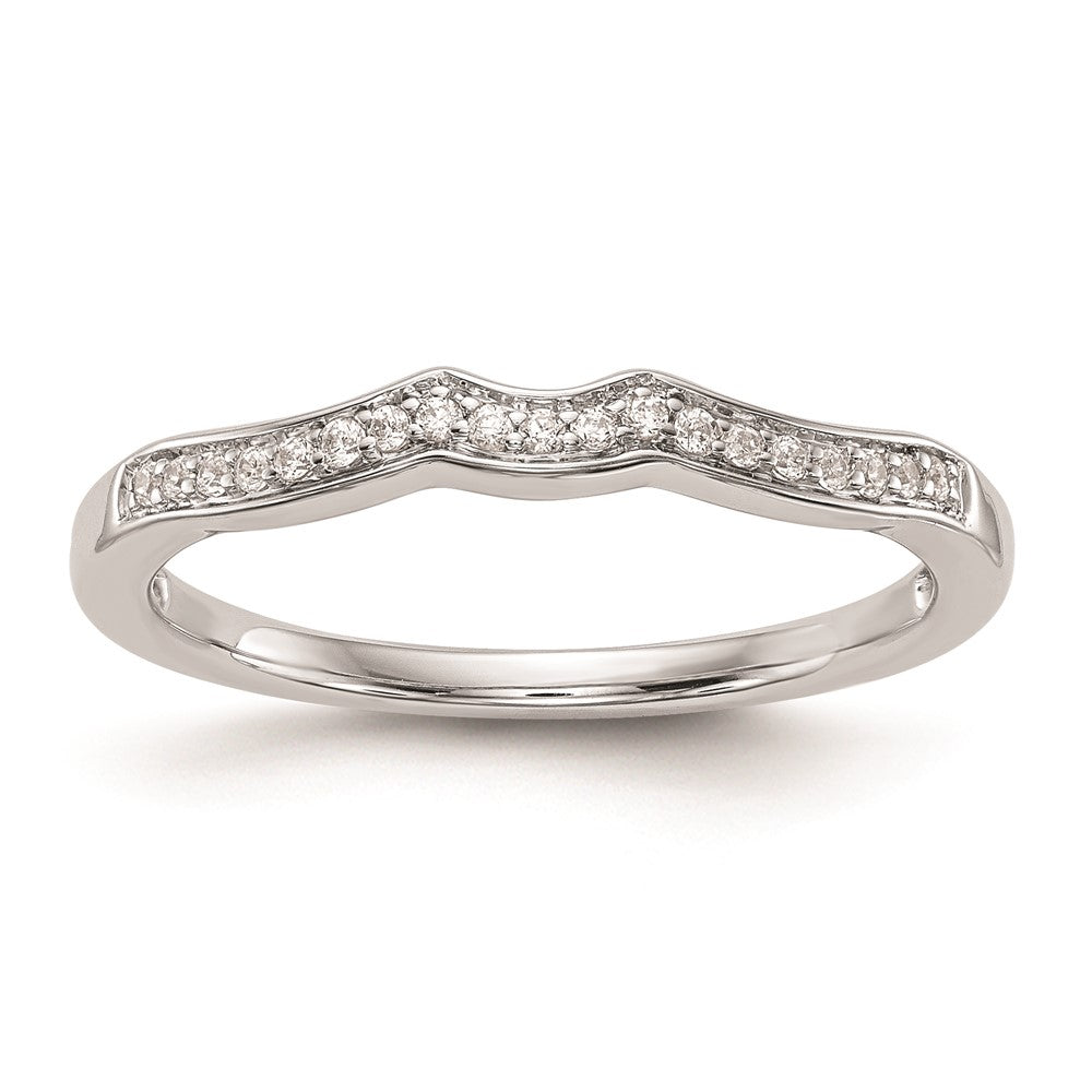 Ehering aus 14K Weißgold mit natürlichen Diamanten