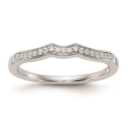 Ehering aus 14K Weißgold mit natürlichen Diamanten