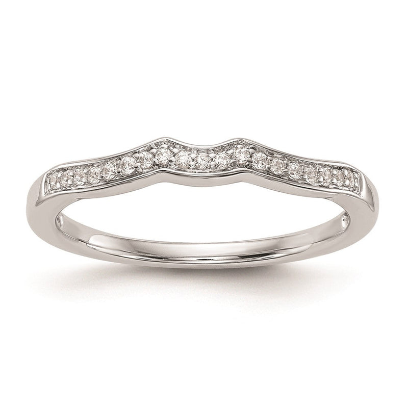 Ehering aus 14K Weißgold mit natürlichen Diamanten