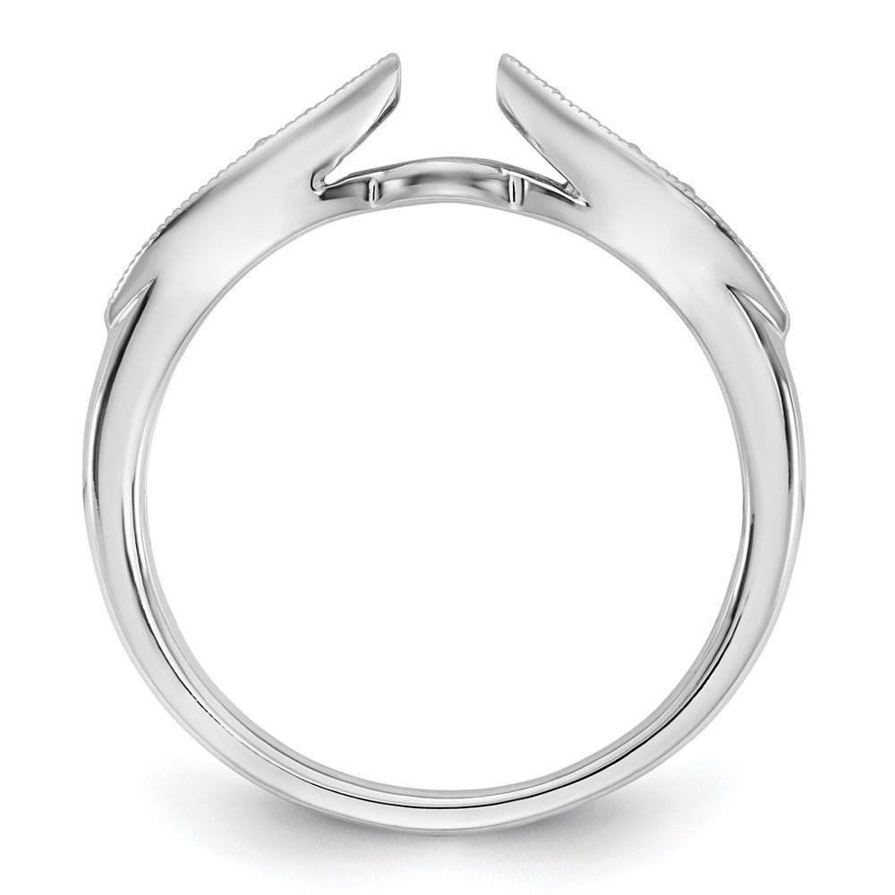 14K Weißgold Stift Set 1/8 Karat Diamant Halbfassung Verlobungsring