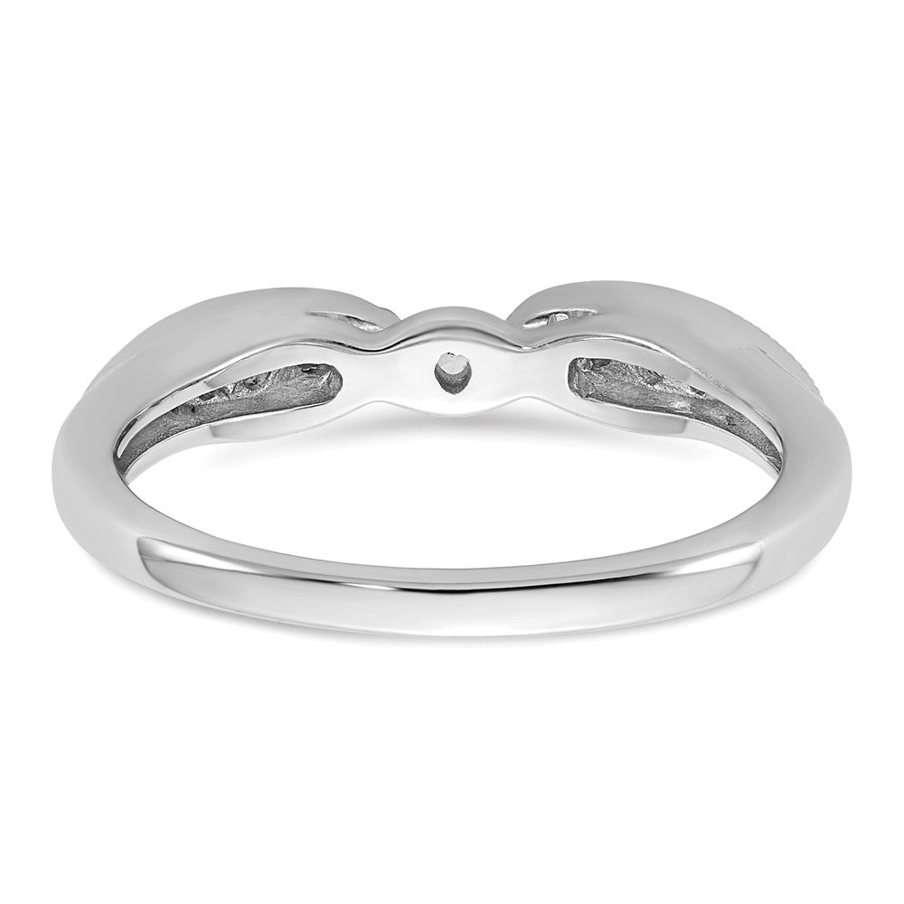 14K Weißgold Stift Set 1/8 Karat Diamant Halbfassung Verlobungsring