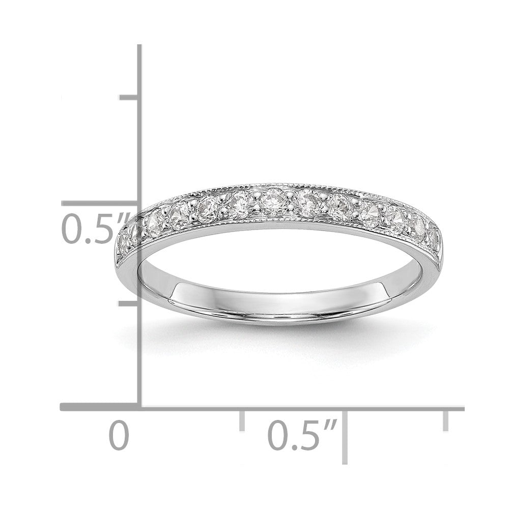 Ehering aus 14K Weißgold mit natürlichen Diamanten