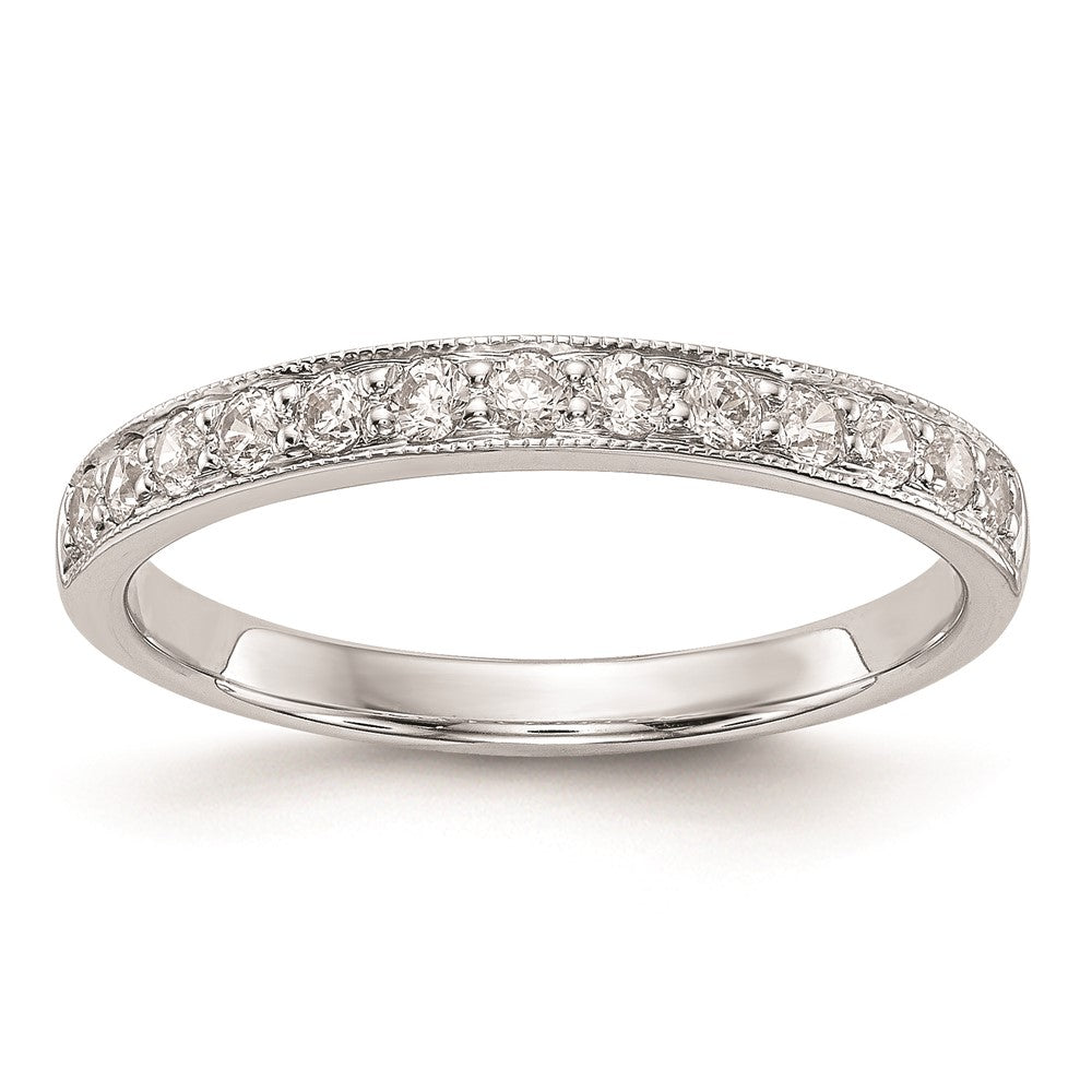 Ehering aus 14K Weißgold mit natürlichen Diamanten