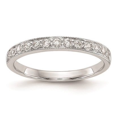 Ehering aus 14K Weißgold mit natürlichen Diamanten