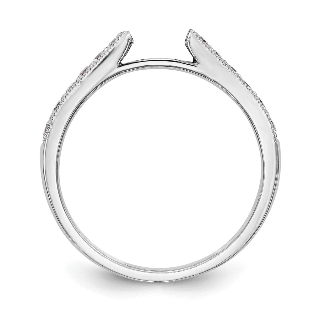 14K Weißgold Verlobungsring mit simulierten Diamanten