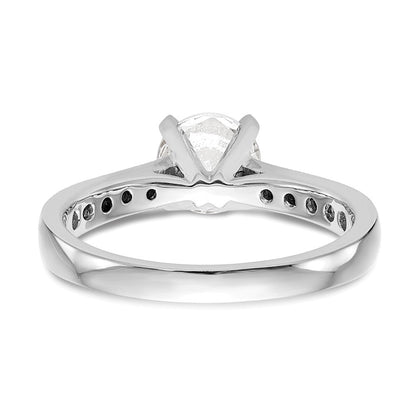 14K Weißgold Verlobungsring mit simulierten Diamanten