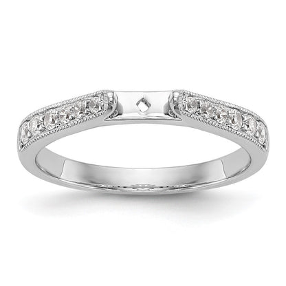 14K Weißgold Verlobungsring mit simulierten Diamanten