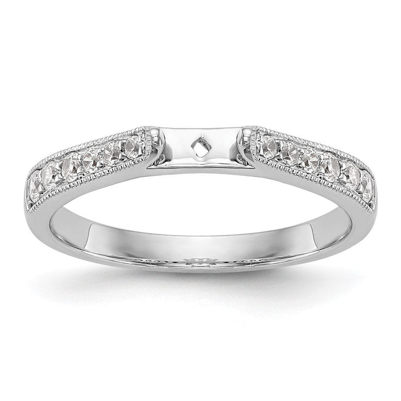 14K Weißgold Verlobungsring mit simulierten Diamanten
