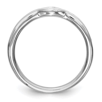 14K Weißgold Ehering mit natürlichen Diamanten