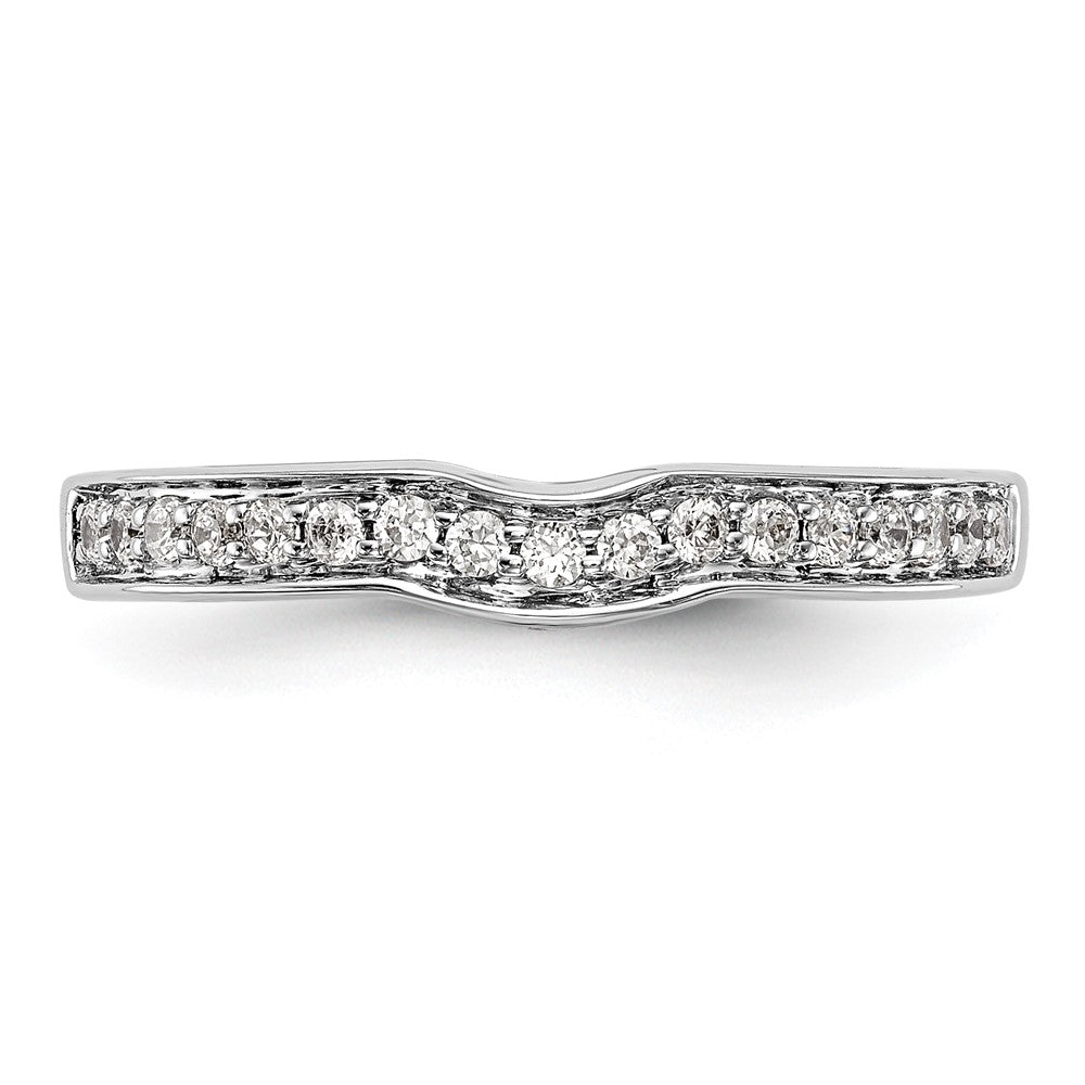 14K Weißgold Ehering mit natürlichen Diamanten
