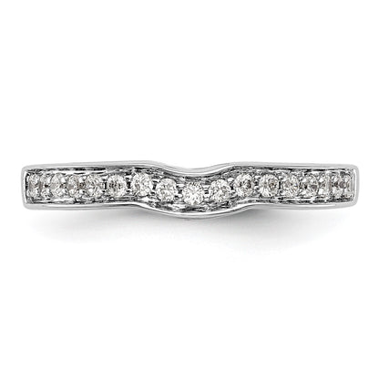 14K Weißgold Ehering mit natürlichen Diamanten