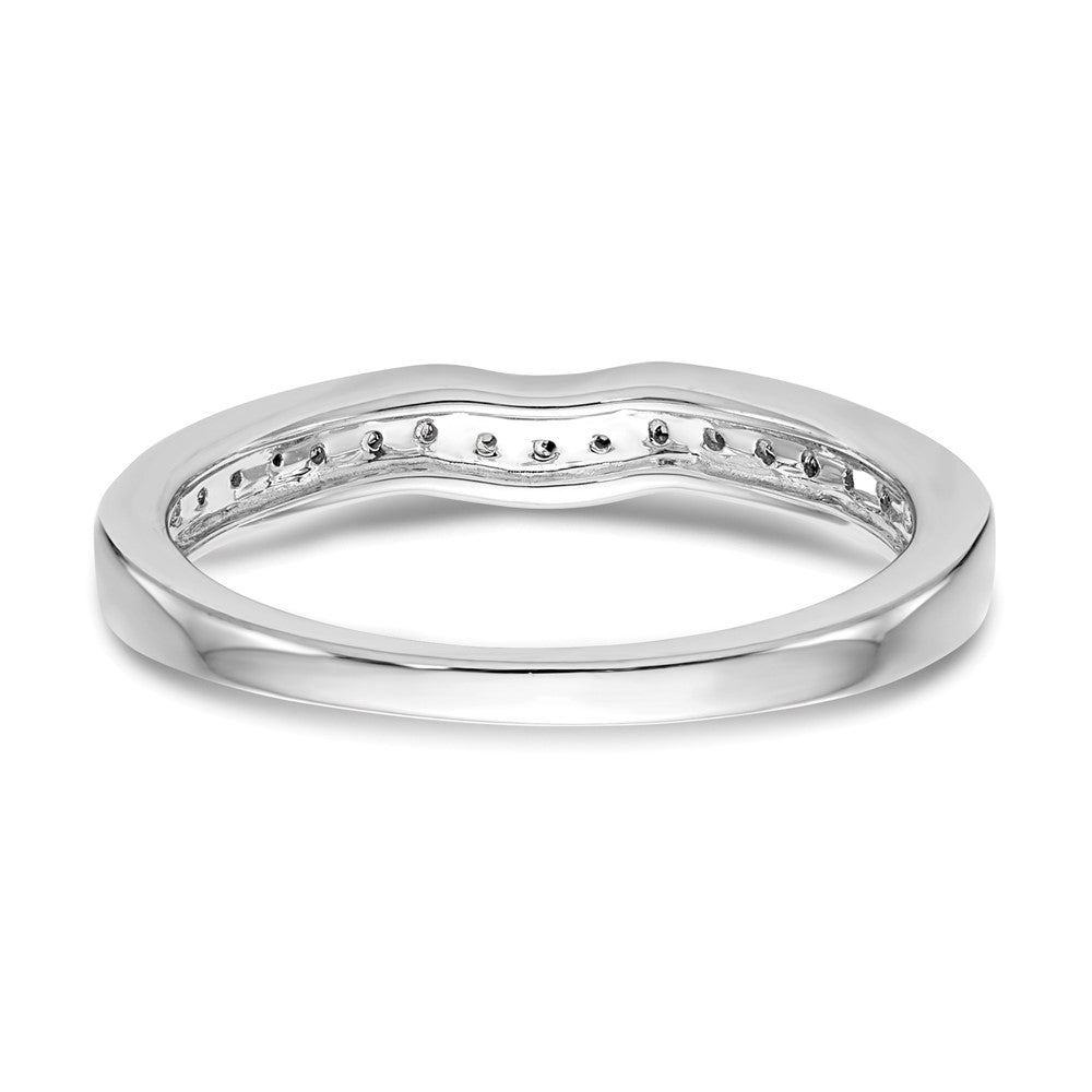 14K Weißgold Ehering mit natürlichen Diamanten
