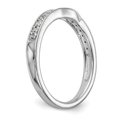 14K Weißgold Ehering mit natürlichen Diamanten