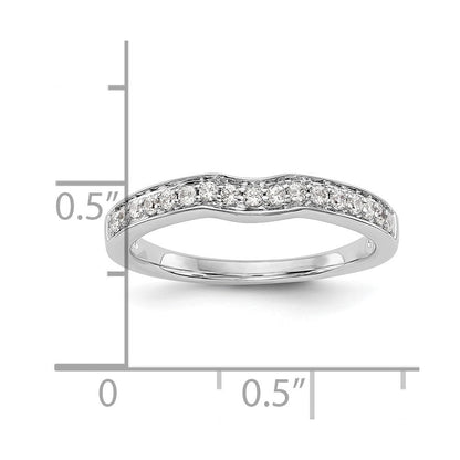 14K Weißgold Ehering mit natürlichen Diamanten