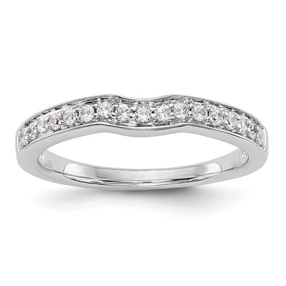 14K Weißgold Ehering mit natürlichen Diamanten