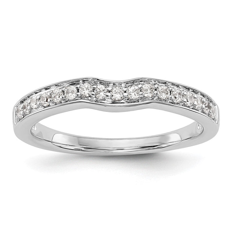 14K Weißgold Ehering mit natürlichen Diamanten