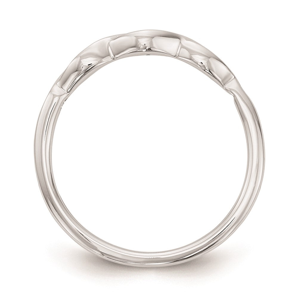 14K Weißgold Damen-Trauring mit natürlichen Diamanten