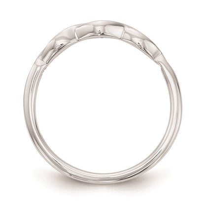 14K Weißgold Damen-Trauring mit natürlichen Diamanten
