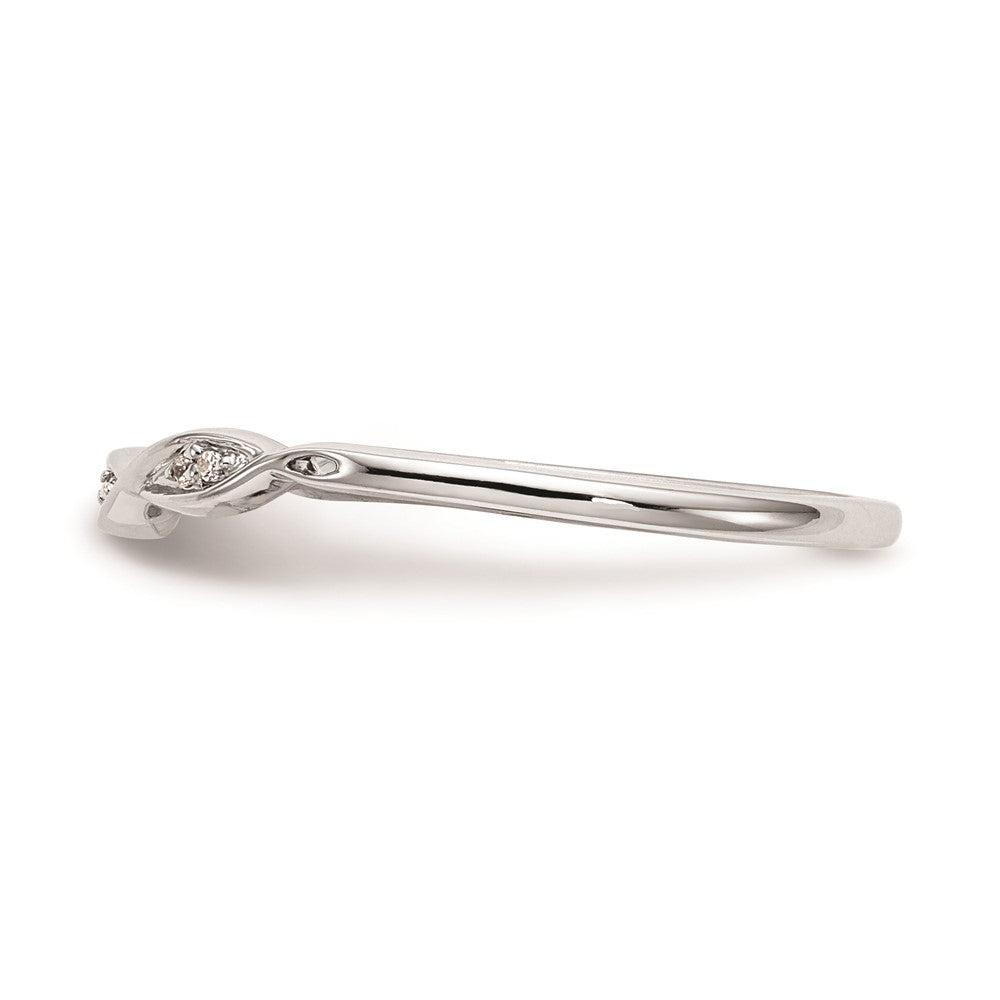 14K Weißgold Damen-Trauring mit natürlichen Diamanten