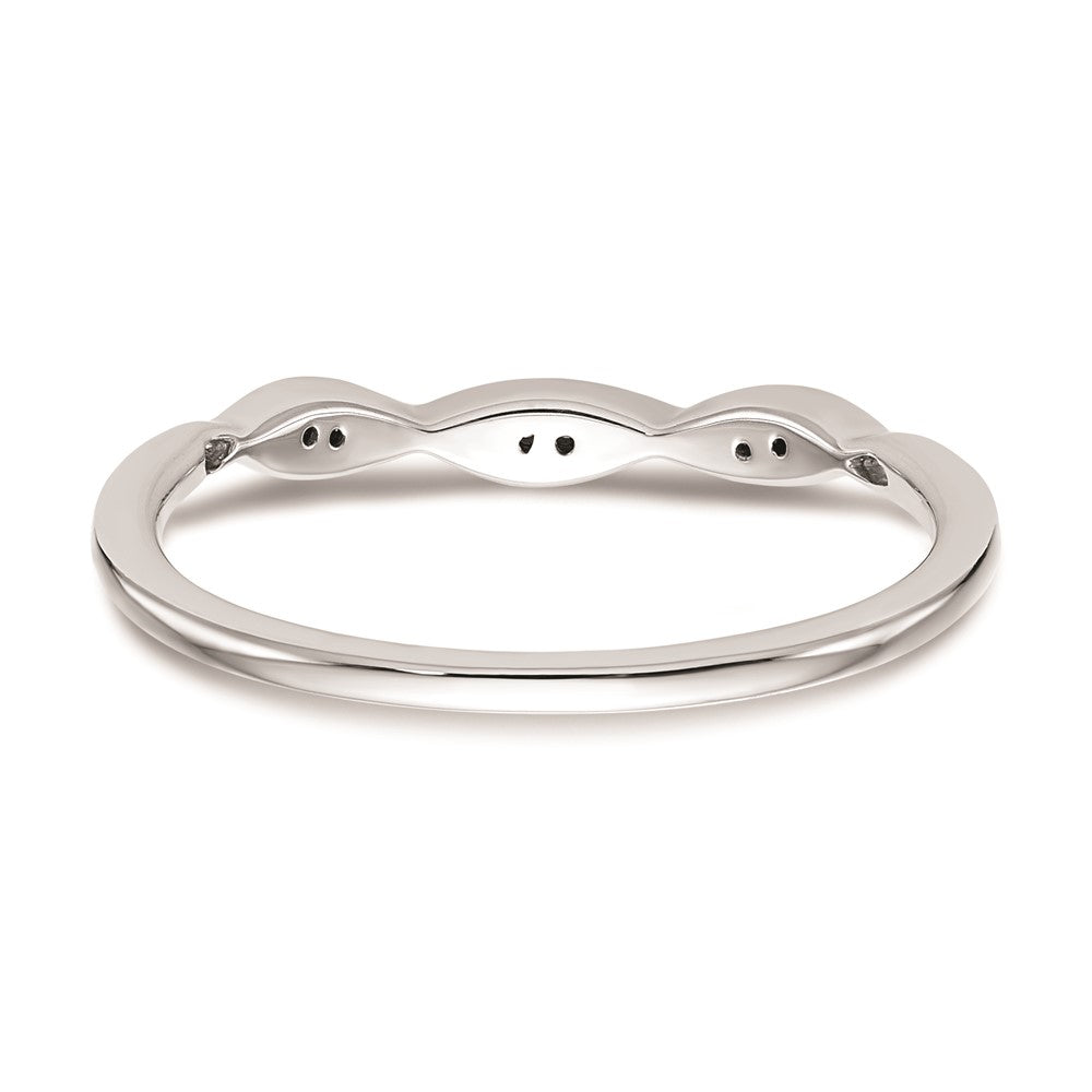 14K Weißgold Damen-Trauring mit natürlichen Diamanten