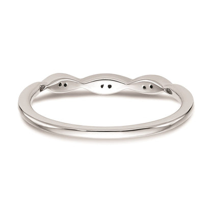 14K Weißgold Damen-Trauring mit natürlichen Diamanten