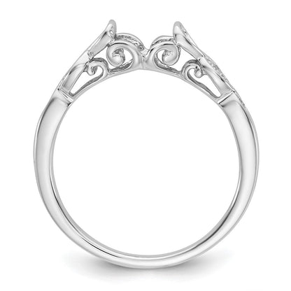 14K Weißgold Verlobungsring mit Krappenfassung und simulierten Diamanten