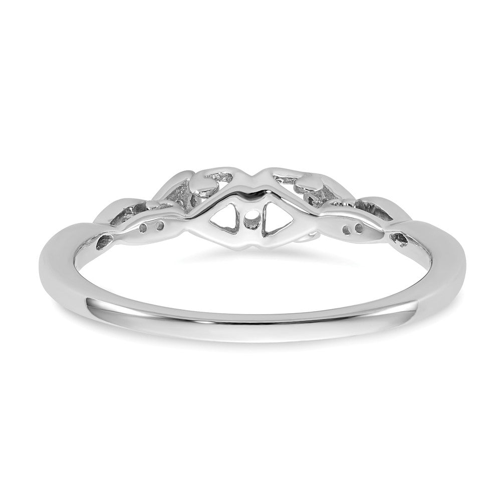 14K Weißgold Verlobungsring mit Krappenfassung und simulierten Diamanten