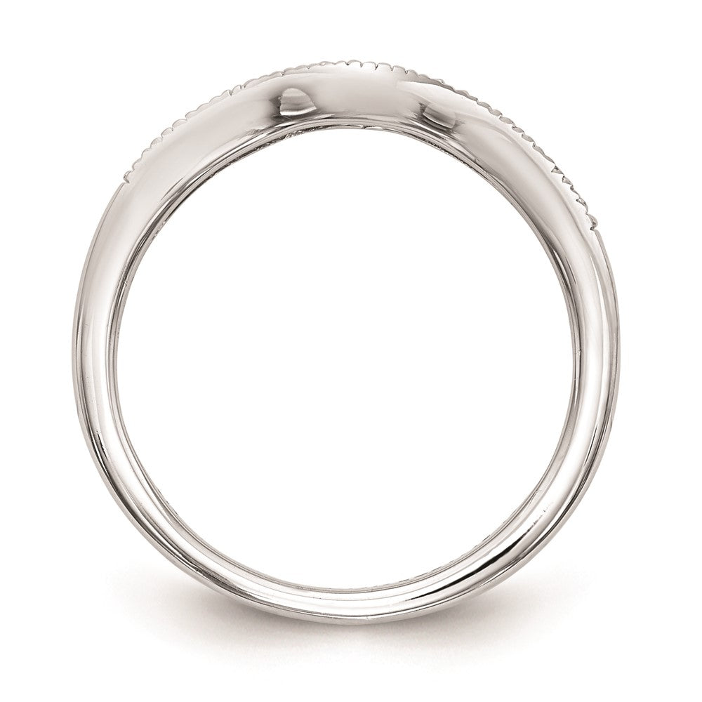 14K Weißgold Ehering mit natürlichen Diamanten