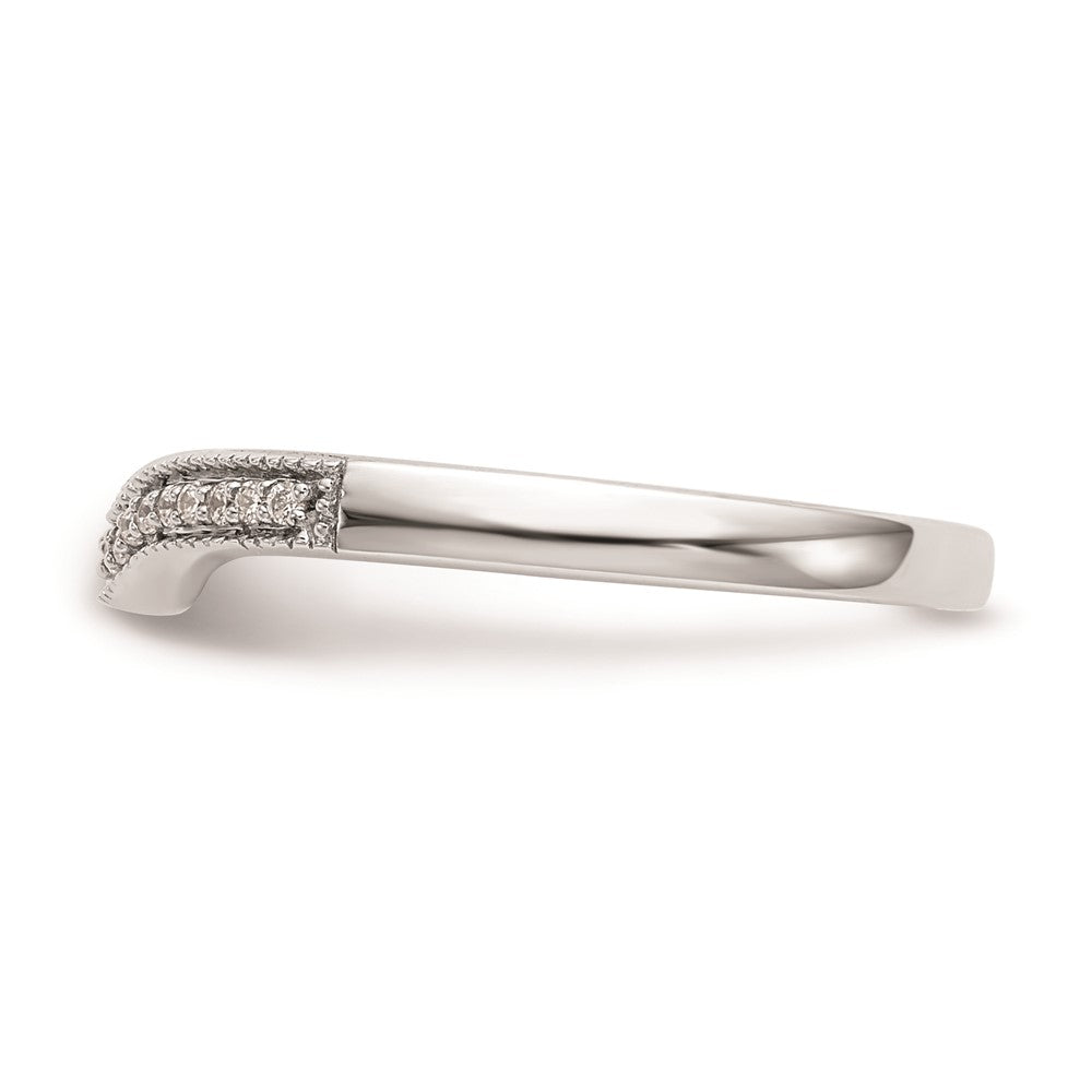 14K Weißgold Ehering mit natürlichen Diamanten