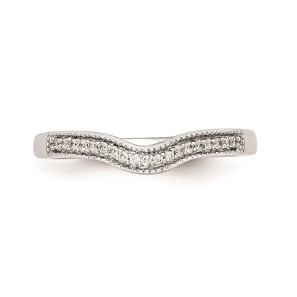 14K Weißgold Ehering mit natürlichen Diamanten