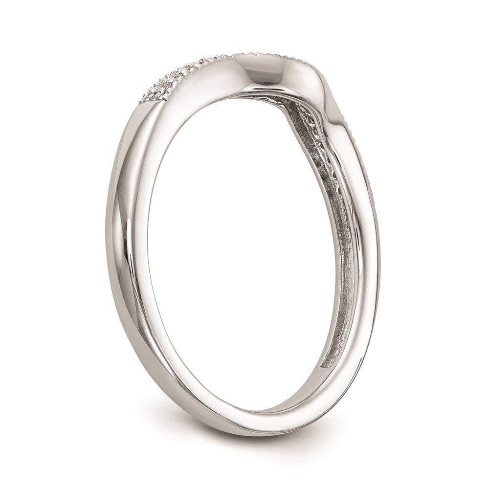 14K Weißgold Ehering mit natürlichen Diamanten
