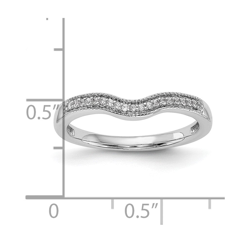 14K Weißgold Ehering mit natürlichen Diamanten