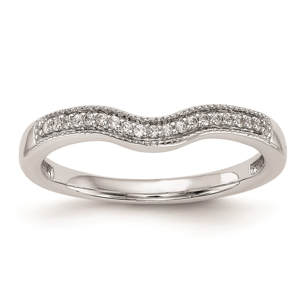 14K Weißgold Ehering mit natürlichen Diamanten