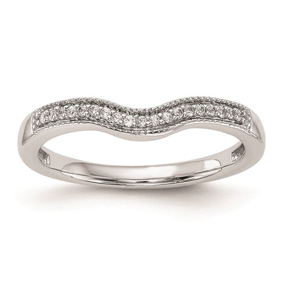 14K Weißgold Ehering mit natürlichen Diamanten