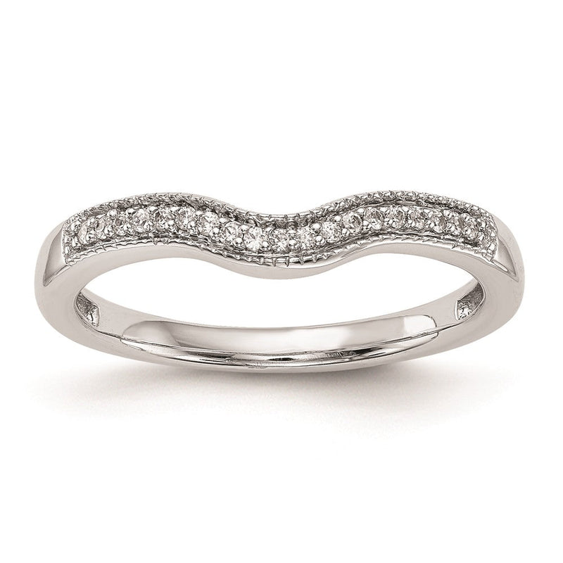 14K Weißgold Ehering mit natürlichen Diamanten