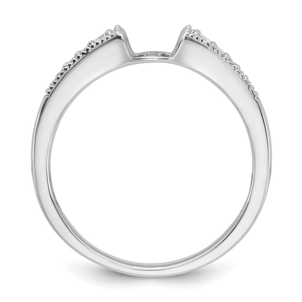 14K Weißgold Stift Set 1/10 Karat Diamant Halbfassung Verlobungsring