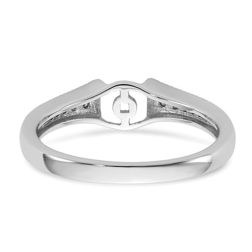 14K Weißgold Stift Set 1/10 Karat Diamant Halbfassung Verlobungsring