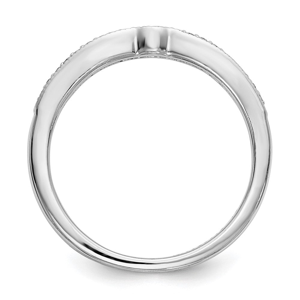 14K Weißgold Ehering mit natürlichen Diamanten