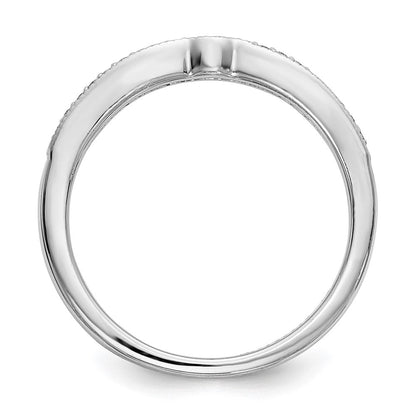 14K Weißgold Ehering mit natürlichen Diamanten