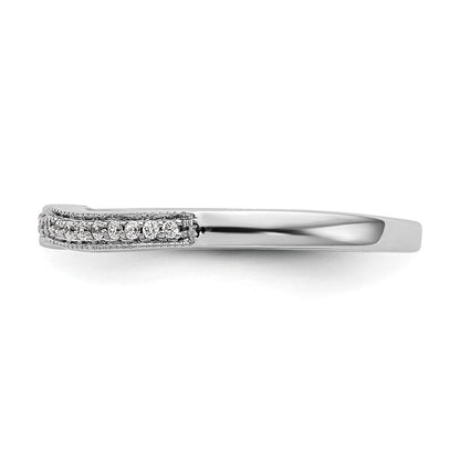 14K Weißgold Ehering mit natürlichen Diamanten