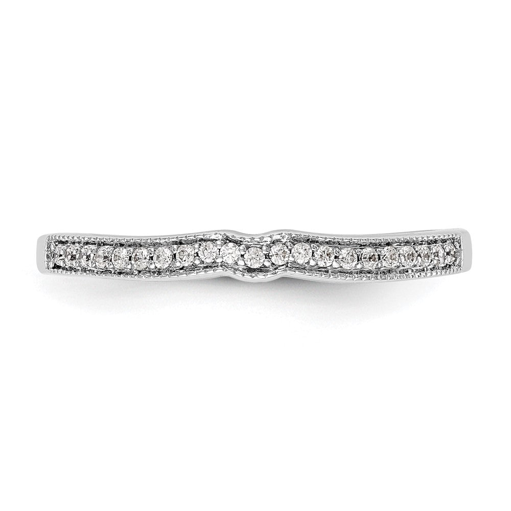 14K Weißgold Ehering mit natürlichen Diamanten