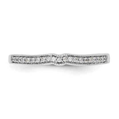 14K Weißgold Ehering mit natürlichen Diamanten