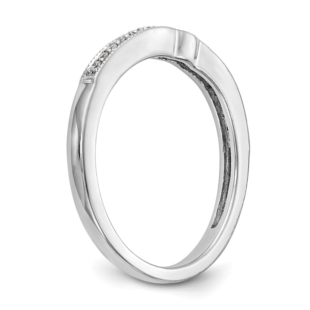 14K Weißgold Ehering mit natürlichen Diamanten