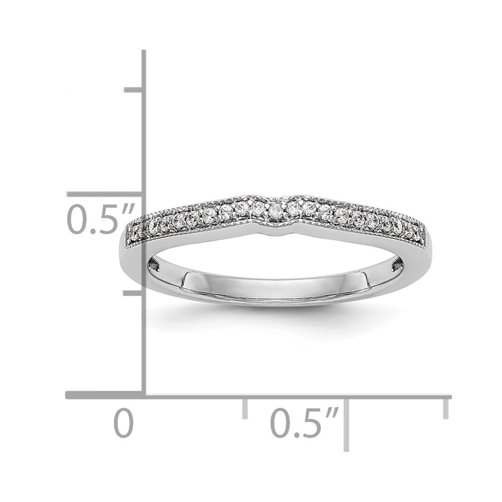 14K Weißgold Ehering mit natürlichen Diamanten