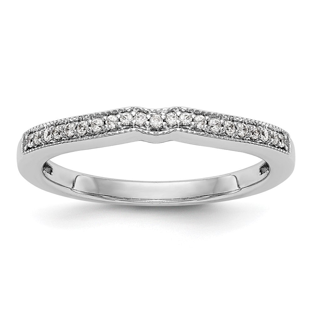 14K Weißgold Ehering mit natürlichen Diamanten